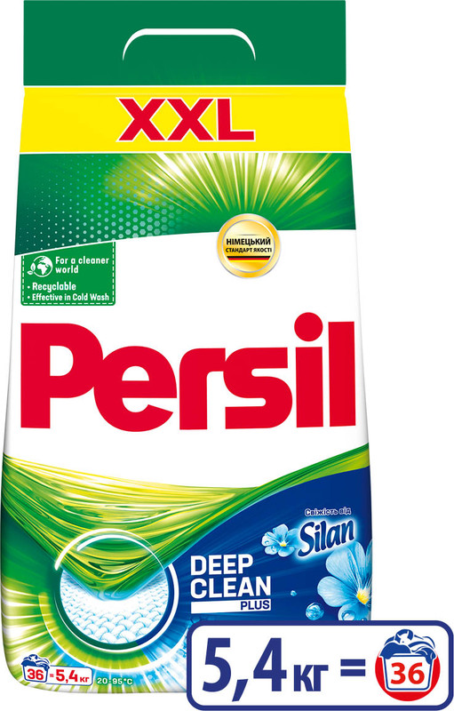 Порошок пральний PERSIL Свіжість від Сілан, для білої білизни, 5,4кг